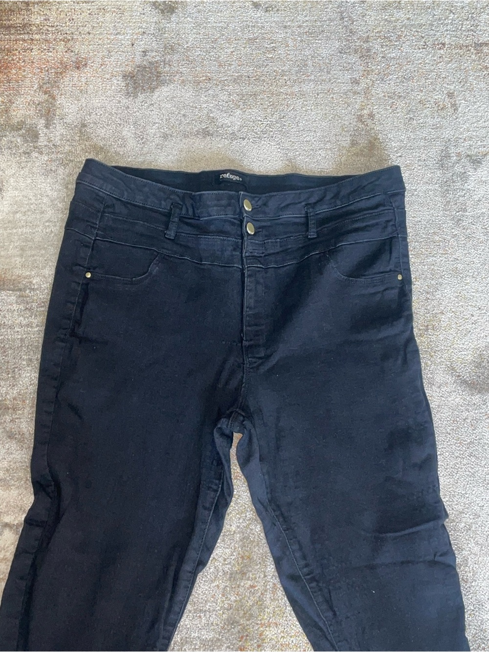 Black Skinny Jeans for Women with Stretch Waistband size 20 Plus Size - Picture 2 of 5